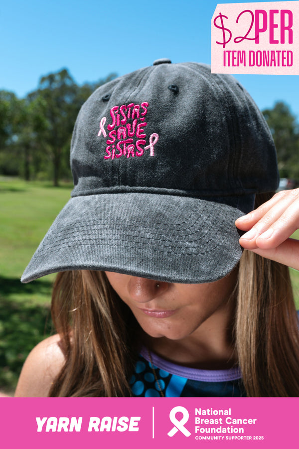 Sistas Save Sista Black Vintage Washed Cap