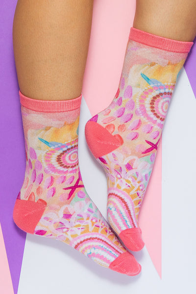 Flourishing Blooms Cotton Crew Socks