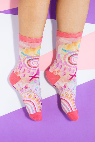 Flourishing Blooms Cotton Crew Socks