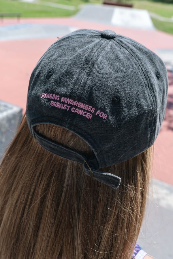 Sacred Women's Way Ribbon Black Vintage Washed Cap