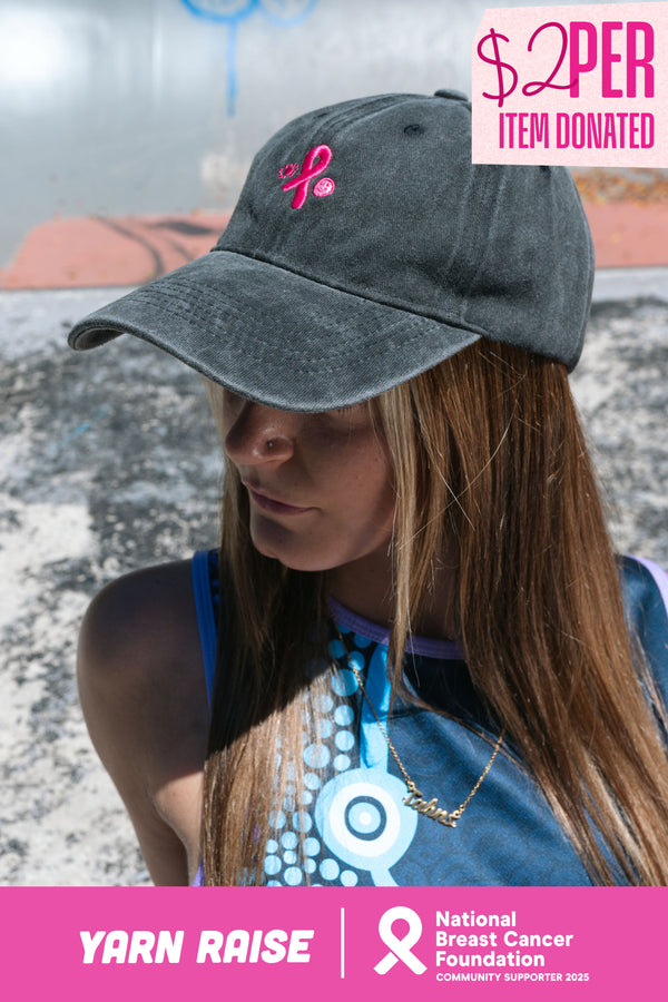 Sacred Women's Way Ribbon Black Vintage Washed Cap