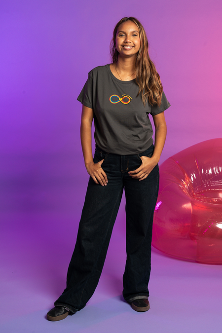 Pride Unity Charcoal Cotton Everyday Women's T-Shirt