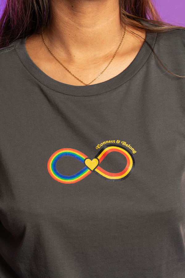 Pride Unity Charcoal Cotton Everyday Women's T-Shirt