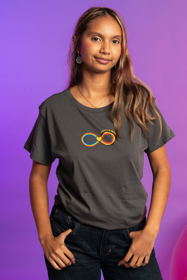 Pride Unity Charcoal Cotton Everyday Women's T-Shirt