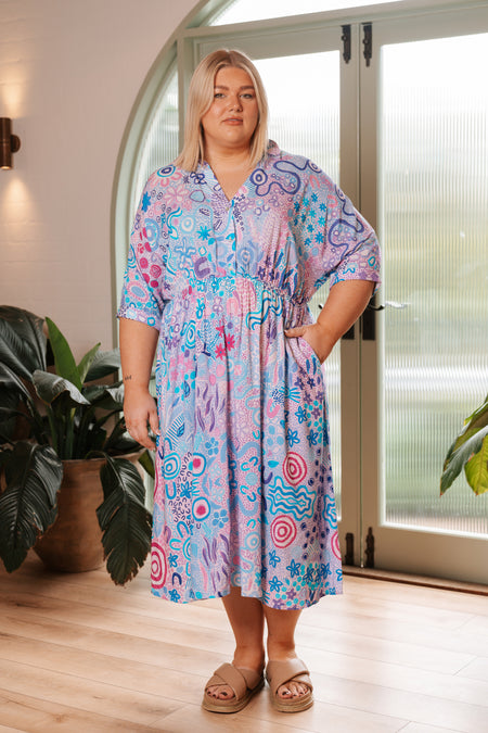 Mother Nature 100% Rayon Shirt Dress