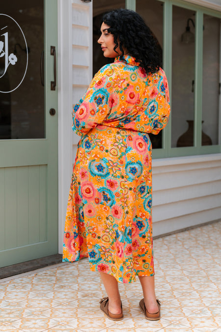 Seeds Of Spirit 100% Rayon Shirt Dress