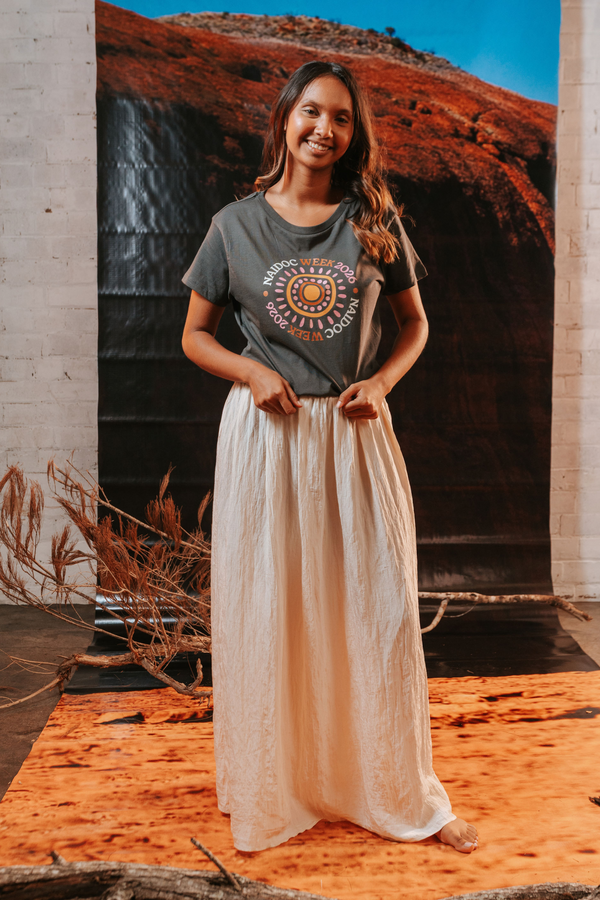 (Bulk) Circle NAIDOC Week 2026 Pink and Charcoal Cotton Everyday Women's T-Shirt