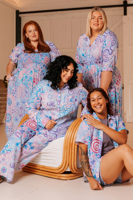 Mother Nature 100% Rayon Shirt Dress