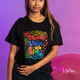 Country Strong With Pride Black Cotton Everyday Women's T-Shirt