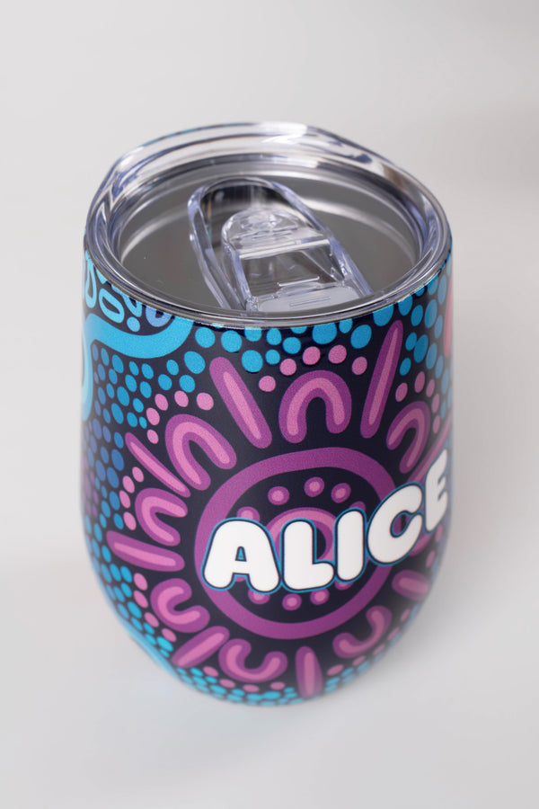 Flourish Vacuum Insulated Double Walled Stainless Steel Personalised Travel Mug