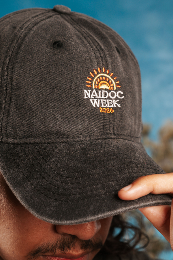 NAIDOC 2026 Icon Black Vintage Washed Cap