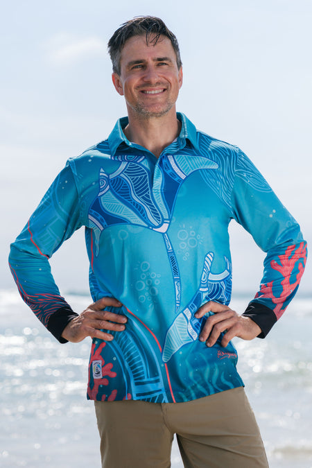 Stingray Journey UPF50+ Unisex Long Sleeve Polo Shirt