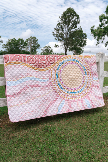 Sunset Healing XL Sand Free Premium Quilted Picnic Rug (200cm x 200cm)