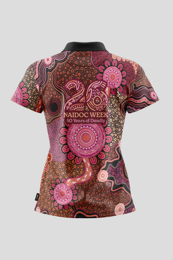 Celebration Through Generations NAIDOC 2026 Women's Fitted Polo Shirt
