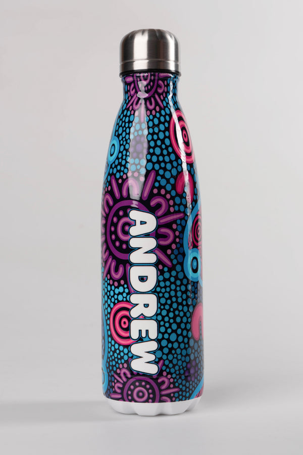 Flourish Vacuum Insulated Double Walled Stainless Steel Personalised Water Bottle