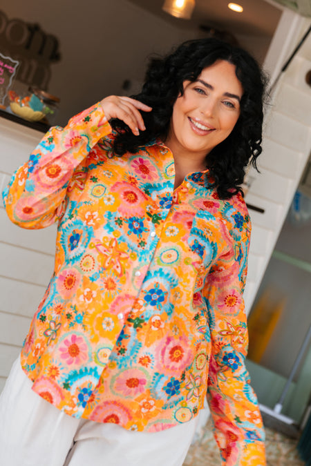 Seeds Of Spirit 100% Linen Long Sleeve Relaxed Women's Shirt
