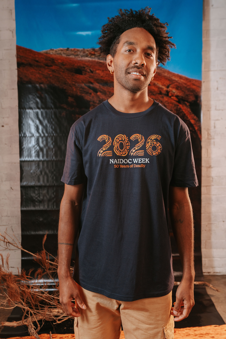 NAIDOC Week 2026 Navy Cotton Crew Neck Unisex T-Shirt