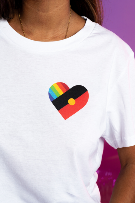 Pride Heart White Cotton Everyday Women's T-Shirt
