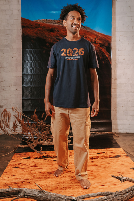 NAIDOC Week 2026 Navy Cotton Crew Neck Unisex T-Shirt