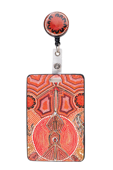 Leaving Footprints Retractable Card Holder with Clip