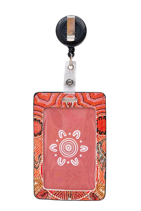 Leaving Footprints Retractable Card Holder with Clip