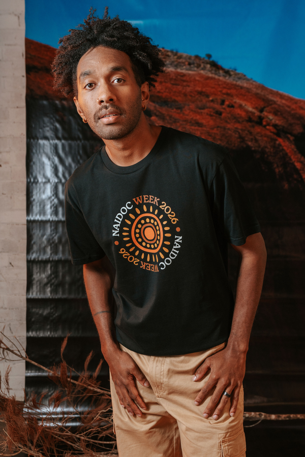(Bulk) Circle NAIDOC Week 2026 Black Cotton Everyday Unisex T-Shirt