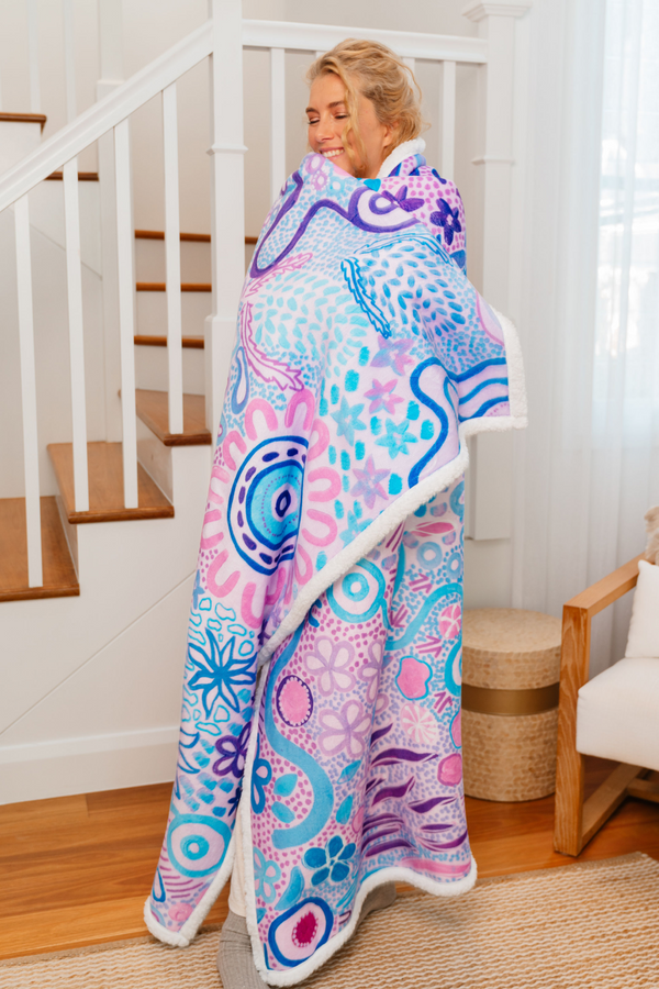 Mother Nature Sherpa Throw Blanket (150cm x 200cm)