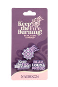 Keep The Fire Burning! Mauve & Pink NAIDOC 2024 Lapel Pin (3 Pack)