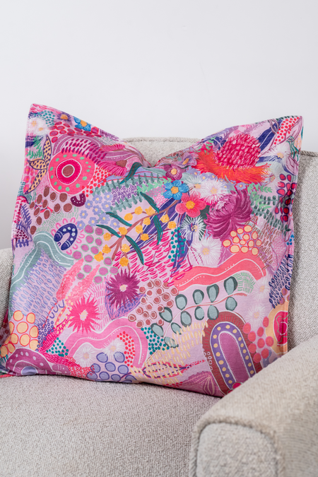 Flowers Along The River Cushion Cover (53cm x 53cm)