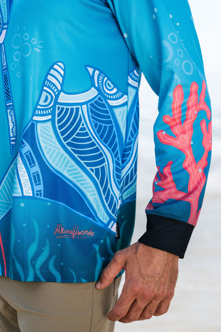 Stingray Journey UPF50+ Unisex Long Sleeve Polo Shirt