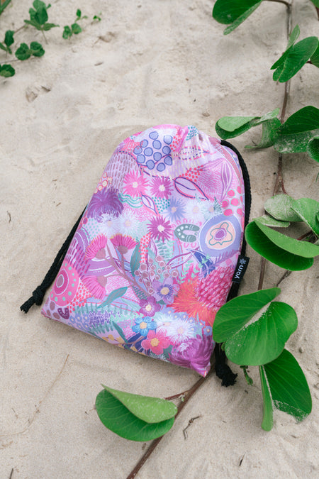 Flowers Along The River Sand Free rPET Beach Towel (160cmx160cm)