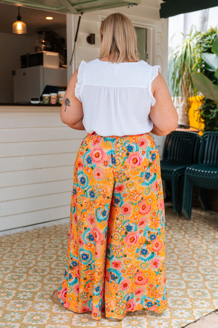 Seeds Of Spirit 100% Rayon Wide Leg Pants