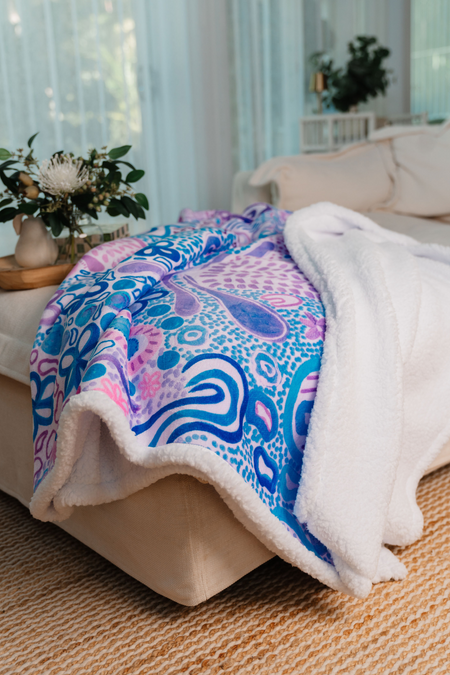 Mother Nature Sherpa Throw Blanket (150cm x 200cm)