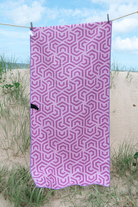 Flowers Along The River Sand Free rPET Beach Towel (80x160cm)