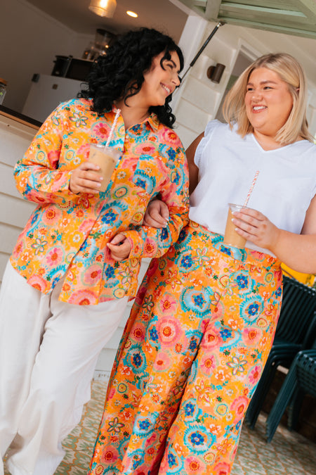 Seeds Of Spirit 100% Rayon Wide Leg Pants
