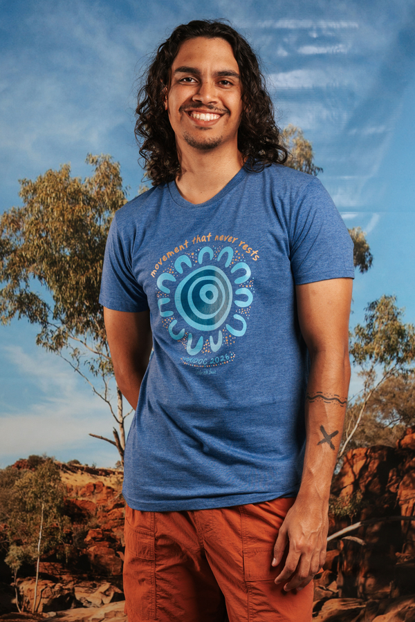 Movement That Never Rests NAIDOC Week 2026 Ocean Marle Cotton Crew Neck Unisex T-Shirt