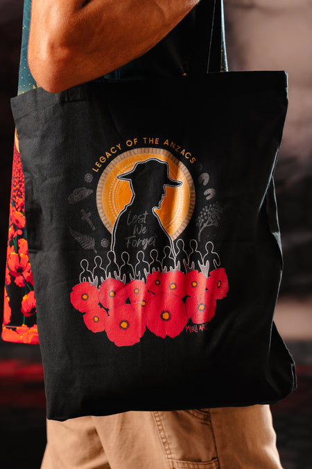 Legacy Of The Fallen Black Long Handle Cotton Tote Bag
