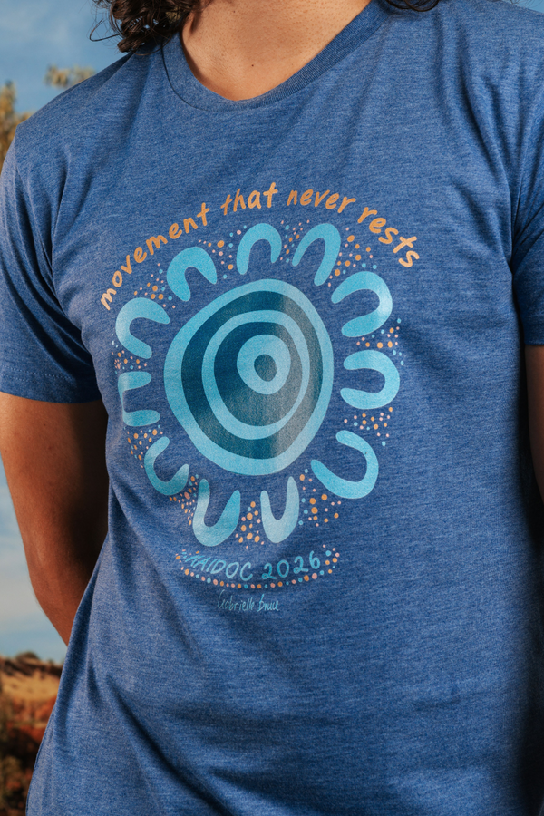 Movement That Never Rests NAIDOC Week 2026 Ocean Marle Cotton Crew Neck Unisex T-Shirt