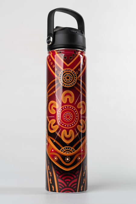 Maroon Warrior Insulated Stainless Steel Personalised Drink Bottle