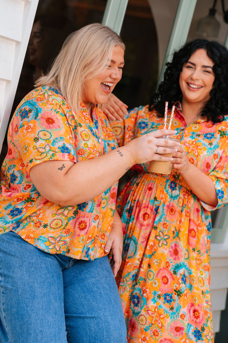 Seeds Of Spirit 100% Rayon Shirt Dress