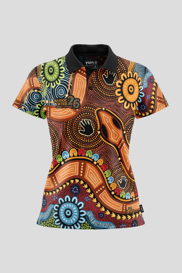 Gadi NAIDOC 2026 Women's Fitted Polo Shirt