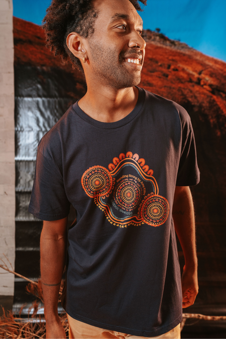 Standing Strong NAIDOC Week 2026 Navy Cotton Crew Neck Unisex T-Shirt