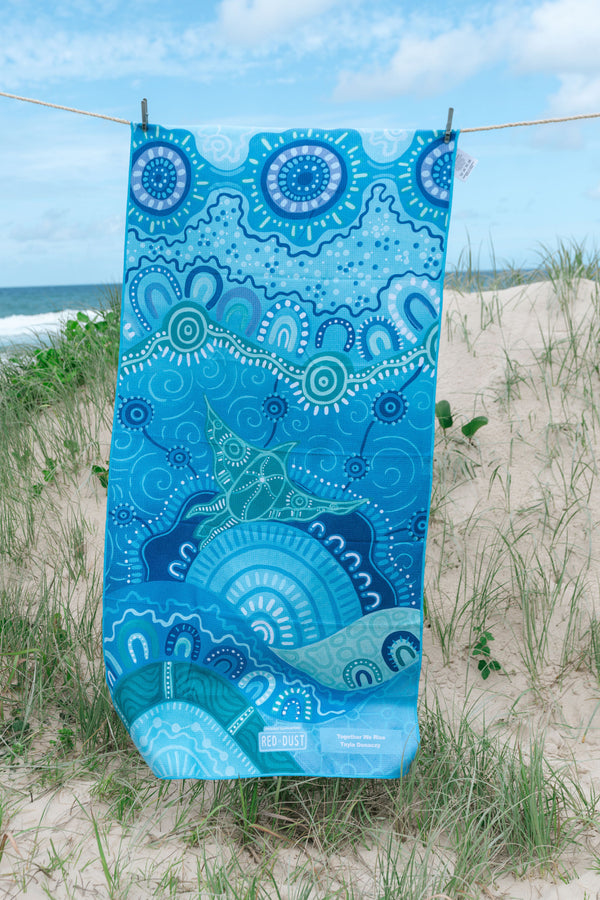 Together We Rise Sand Free rPET Beach Towel (80x160cm)