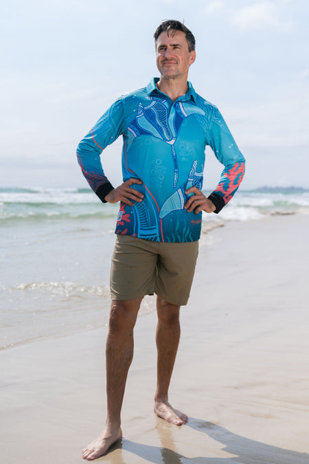 Stingray Journey UPF50+ Unisex Long Sleeve Polo Shirt