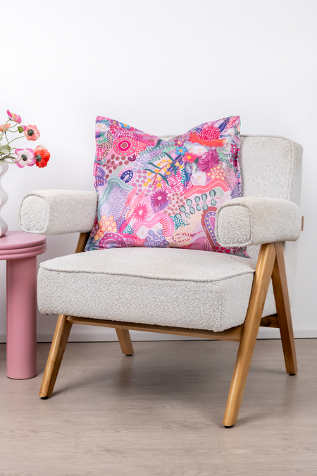 Flowers Along The River Cushion Cover (53cm x 53cm)