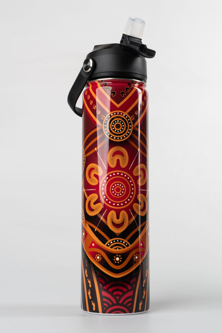Maroon Warrior Insulated Stainless Steel Personalised Drink Bottle