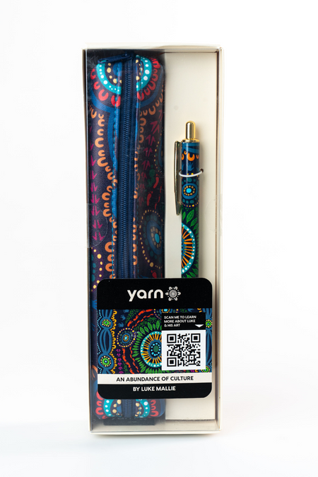 An Abundance of Culture NAIDOC 2026 Small Rectangular Pencil Case with Steel Pen