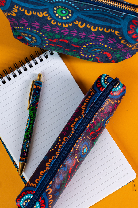 An Abundance of Culture NAIDOC 2026 Small Rectangular Pencil Case with Steel Pen