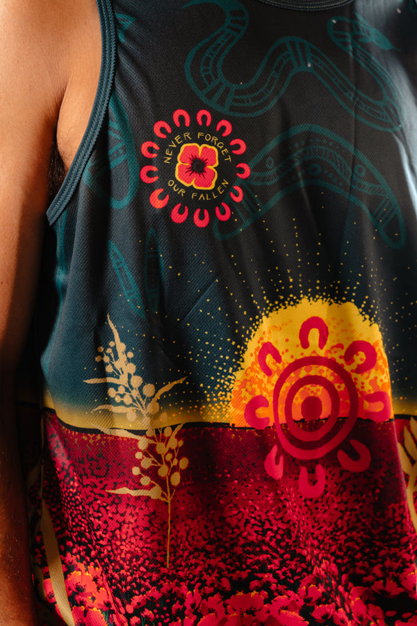 Honouring Our Fallen Warriors ANZAC Unisex Training Singlet
