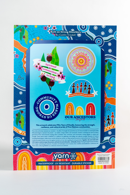 Built on Strong Shoulders NAIDOC 2026 Sticker